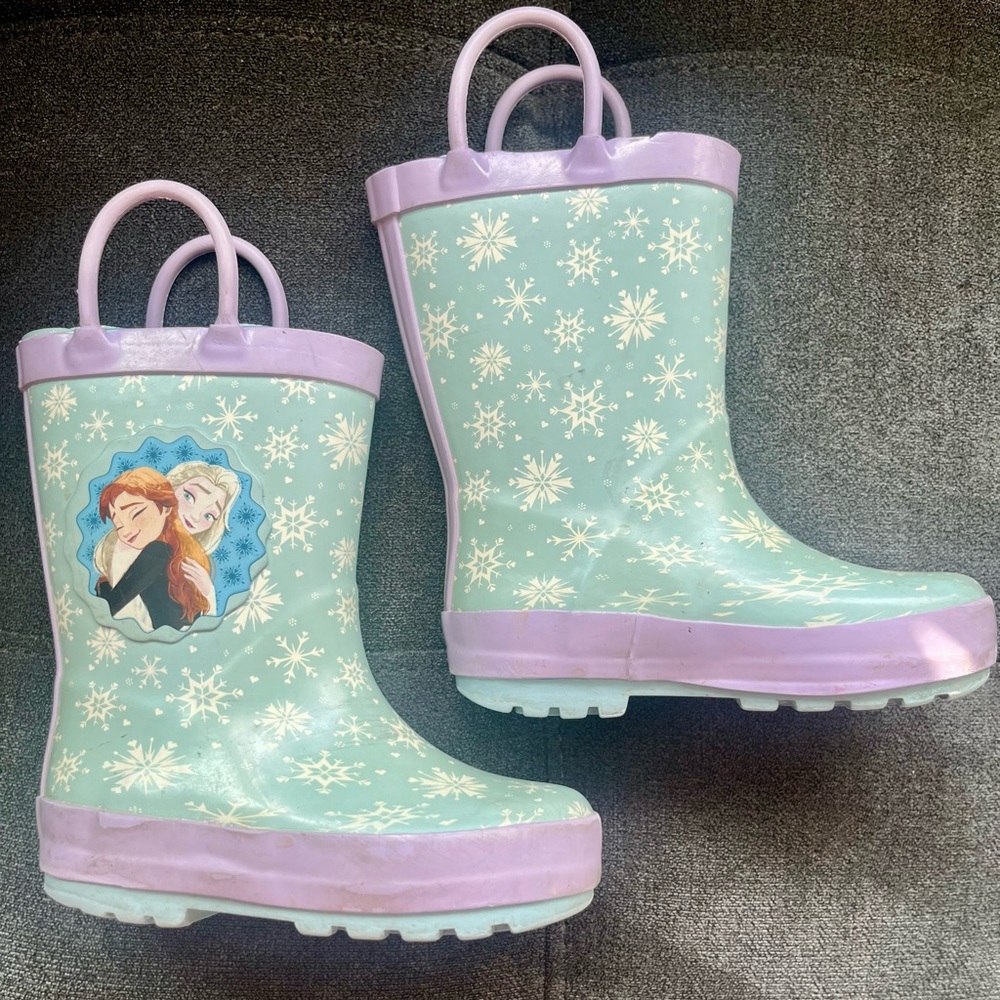 Toddler Girl Anna and Elsa Rain Boots